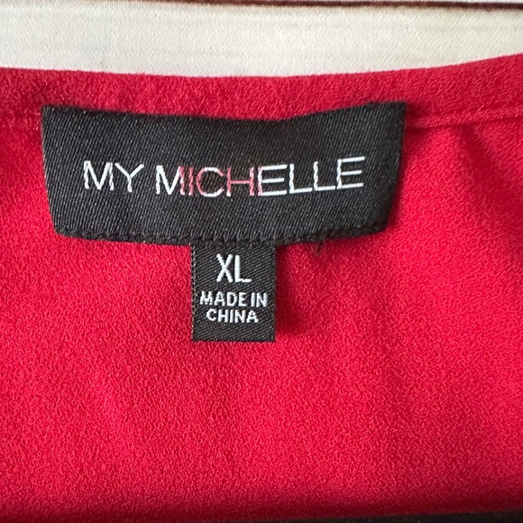 My Michelle Red Dress – Size XL Office Casual Church School Zippered - Picture 6 of 7